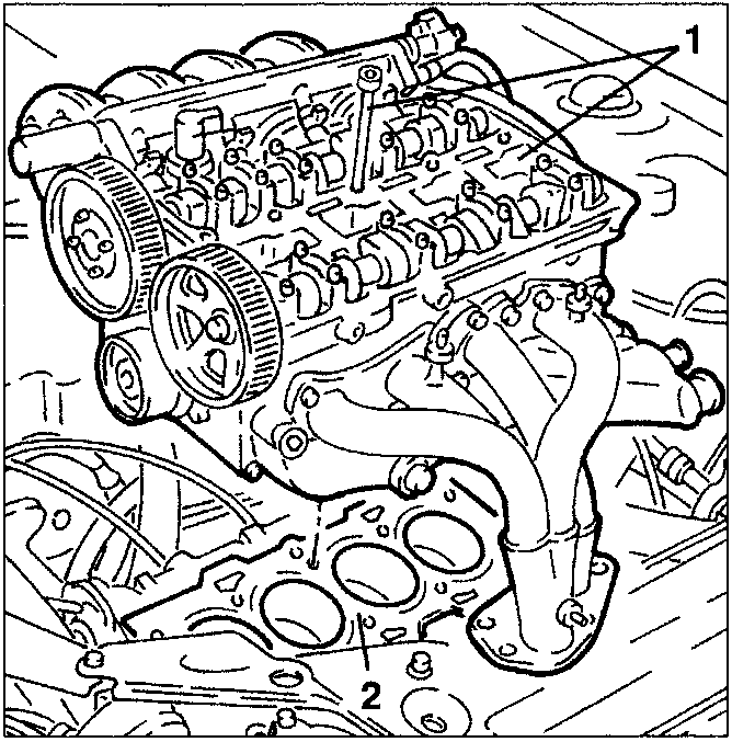 Cylinder head removal illustration