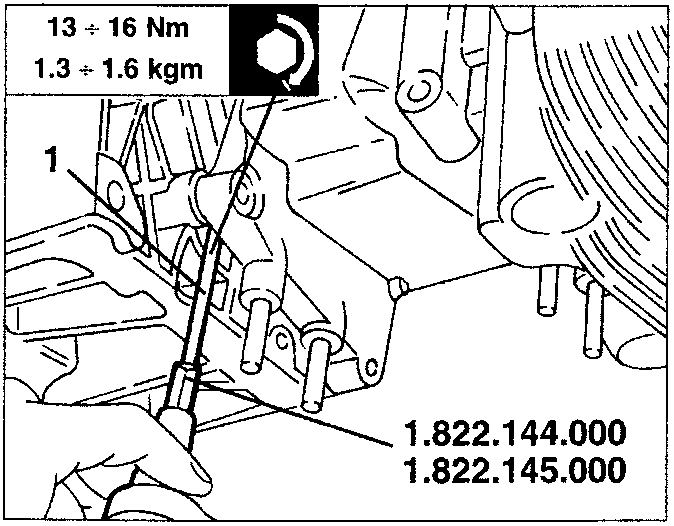 Oil sump fastening screws with torque values