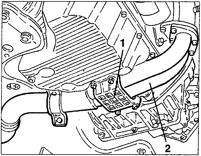 Exhaust pipe and lambda sensor removal