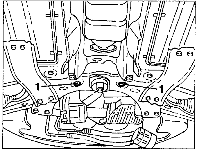 Power steering box to suspension crossmember