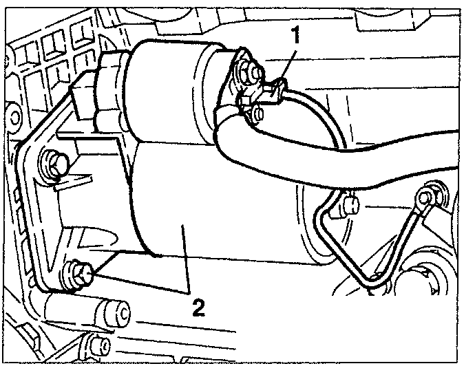 Starter motor mounting bolts