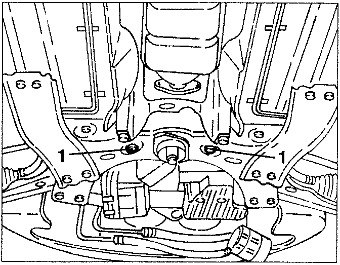 Power steering box attached to a vehicle's suspension crossmember with bolts