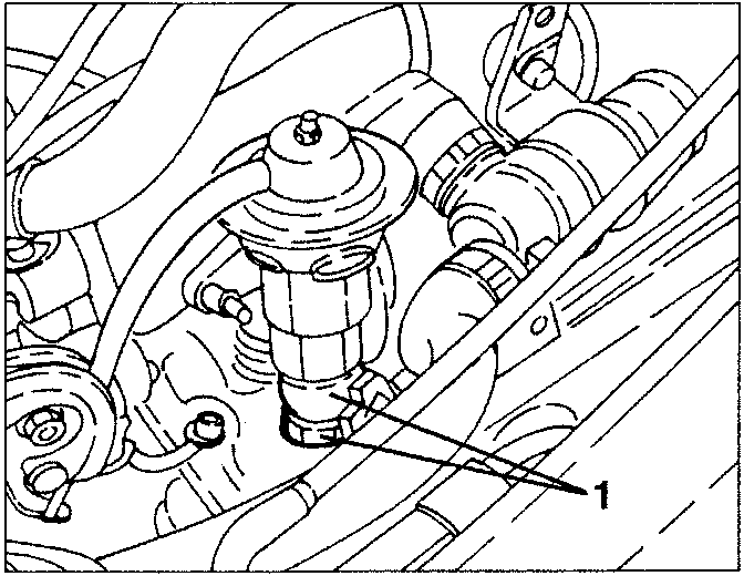 E.G.R. valve exhaust pipe disconnection