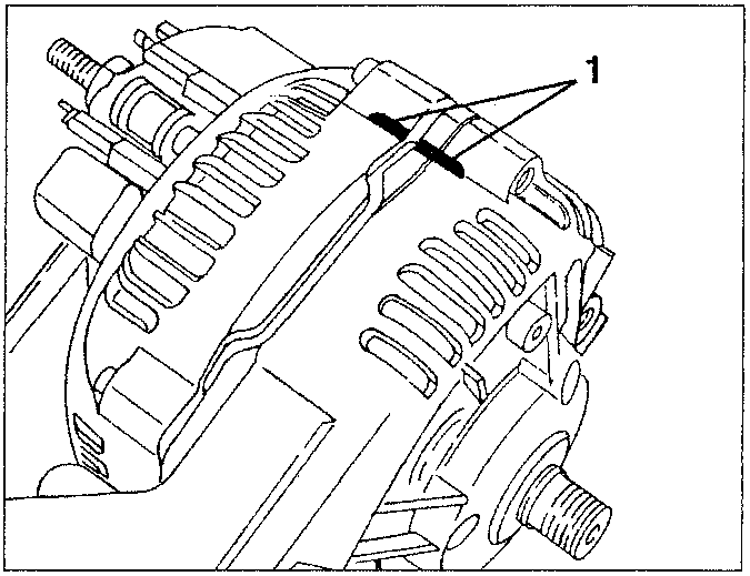 Alternator with reference notches