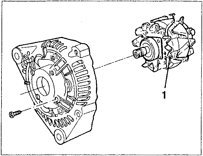 Rotor with bearings removed from drive side support