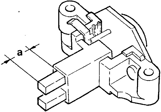 Car part with labeled dimension 'a' for installation or measurement