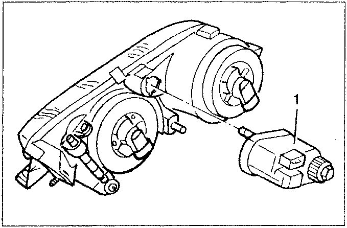 Diagram showing upper front light clusters with numbered parts 1, 2, and 3. Part 1 is a screw, part 2 is a bolt, and part 3 is the light cluster assembly.