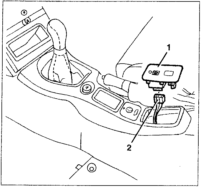 Headlamp aiming switch panel removal