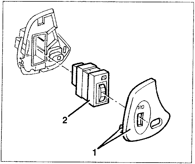Headlight slant switch and switch board components