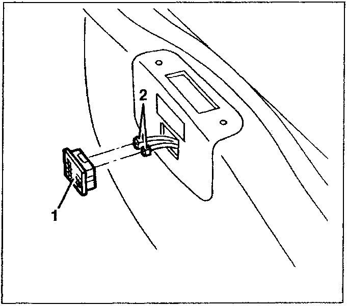 Luggage compartment light 1 and electrical connections 2