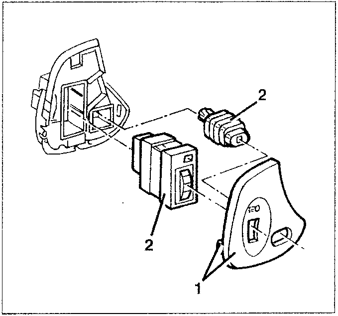 Diagram showing disassembly of switch and variator