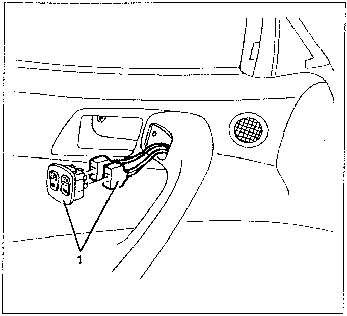 Diagram showing electrical connections and switch panel removal