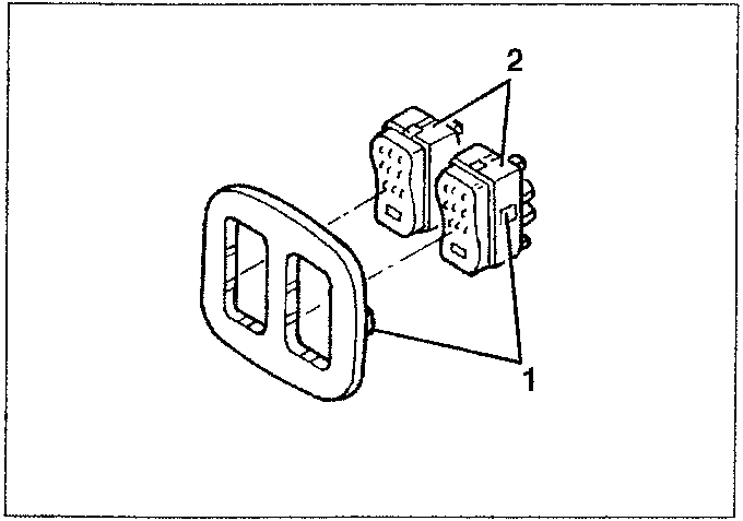 Diagram showing sun roof control switch components