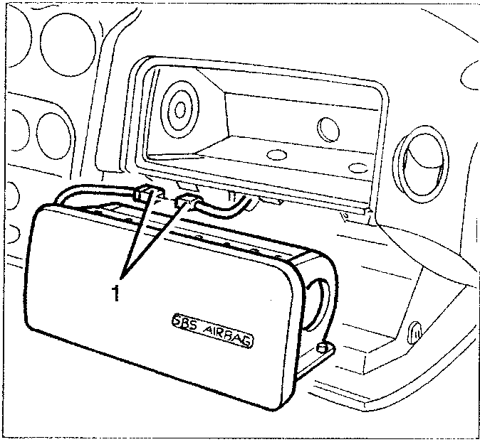 Airbag device being extracted from glovebox