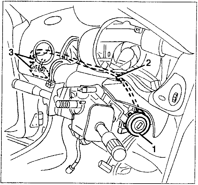 Diagram showing removal of Alfa Romeo Code Aerial with labeled parts 1, 2, and 3