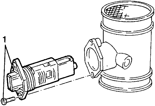 Air flow meter detached from support