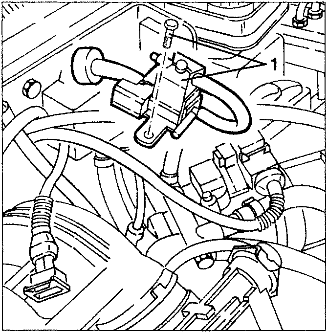 E.G.R. modulating solenoid valve removed from engine