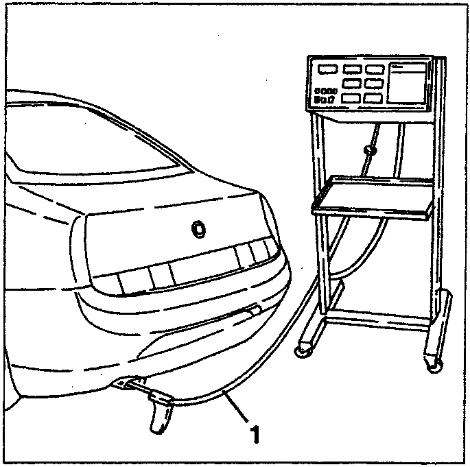 Car connected to diagnostic tool via OBD-II port