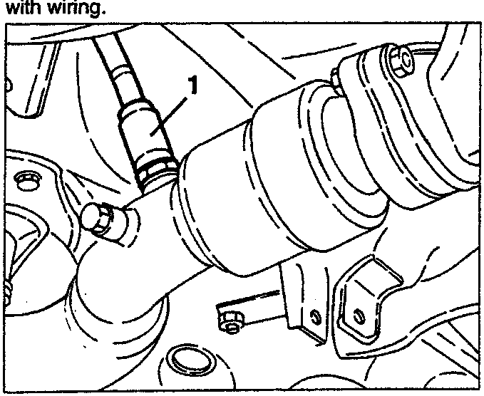 Illustrates fuel line connection to engine component
