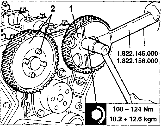 timing gear exhaust side drive pulley removal