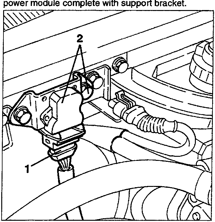 Power module with support bracket