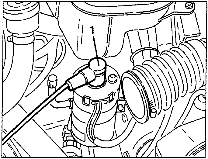 Ignition coil with high voltage cable disconnected