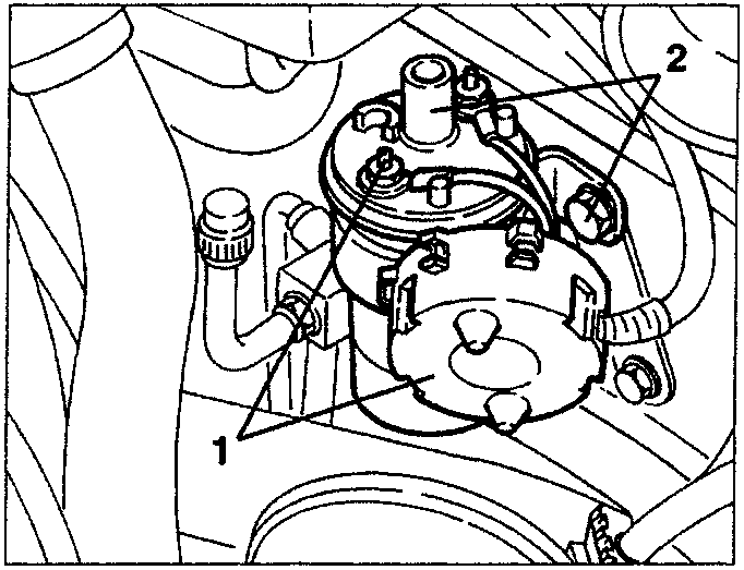 Ignition coil with support bracket and low voltage cables