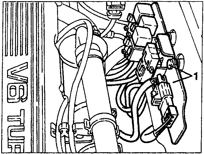 relay support bracket and electrical connections