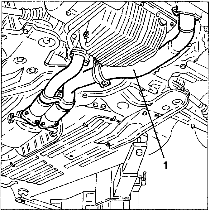 Exhaust pipe removal diagram