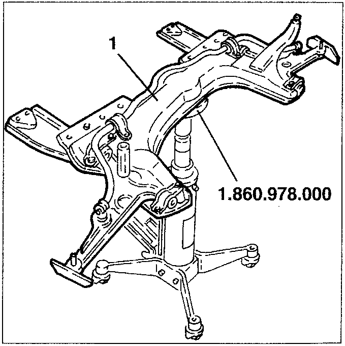 Cross rail assembly with tool 1.860.978.000