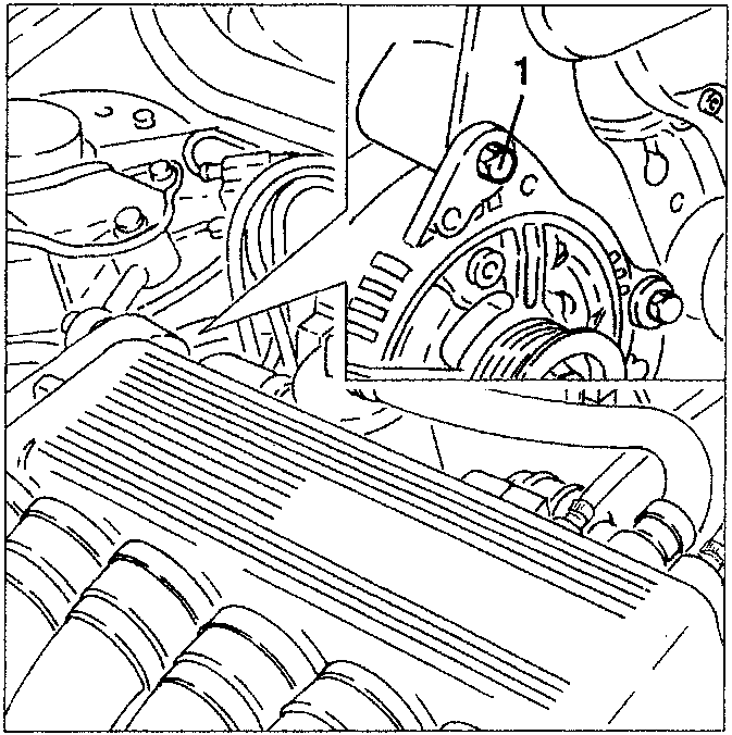Alternator support bracket with upper screw