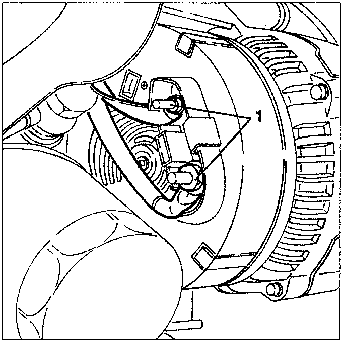 Alternator with electrical connections being disconnected