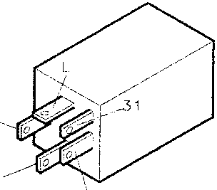 Hood cover release timer diagram showing terminal connections