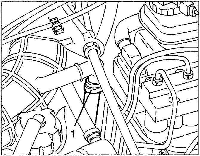 Oil vapour recirculation pipe disconnected from corrugated sleeve