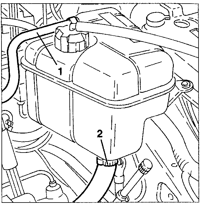 Coolant pipes disconnected from header tank