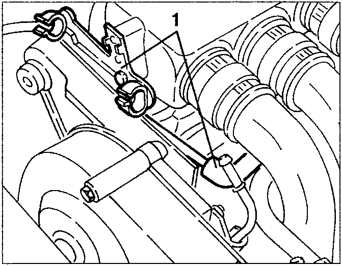 Fuel vapour recirculation pipe removal diagram