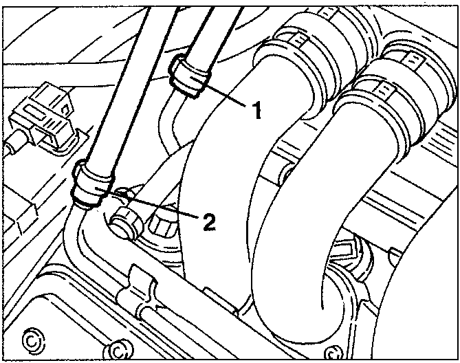 Fuel pipe disconnection diagram