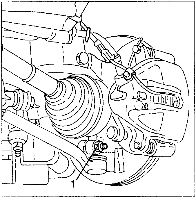 Power unit rear support with labeled part 1