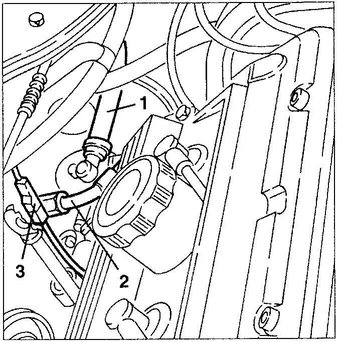Power steering components with labeled parts 1, 2, and 3