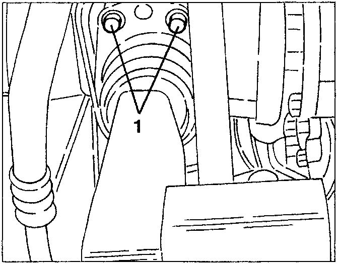 Diagram showing three screws on timing gear side support