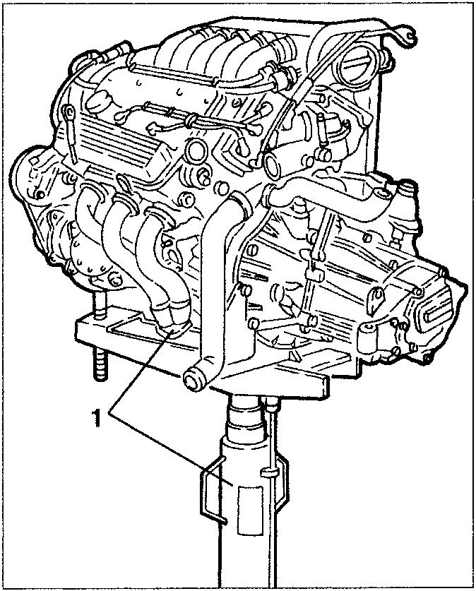 Engine on hydraulic jack