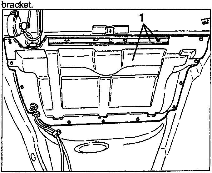 Illustrates rear cargo area bracket mounting location and attachment points