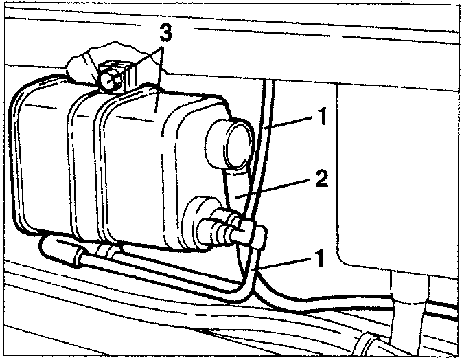 Fuel vapour separator with connections