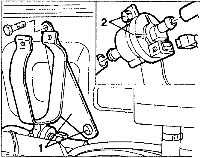 Solenoid valve removal with pipes and bracket