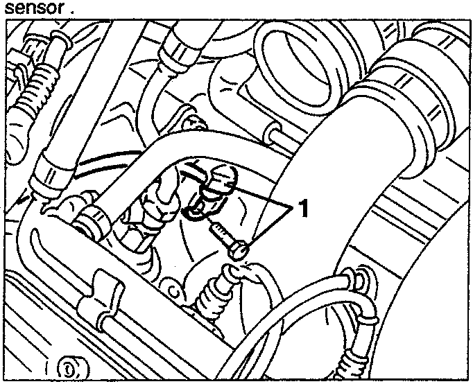 Timing sensor being removed from engine