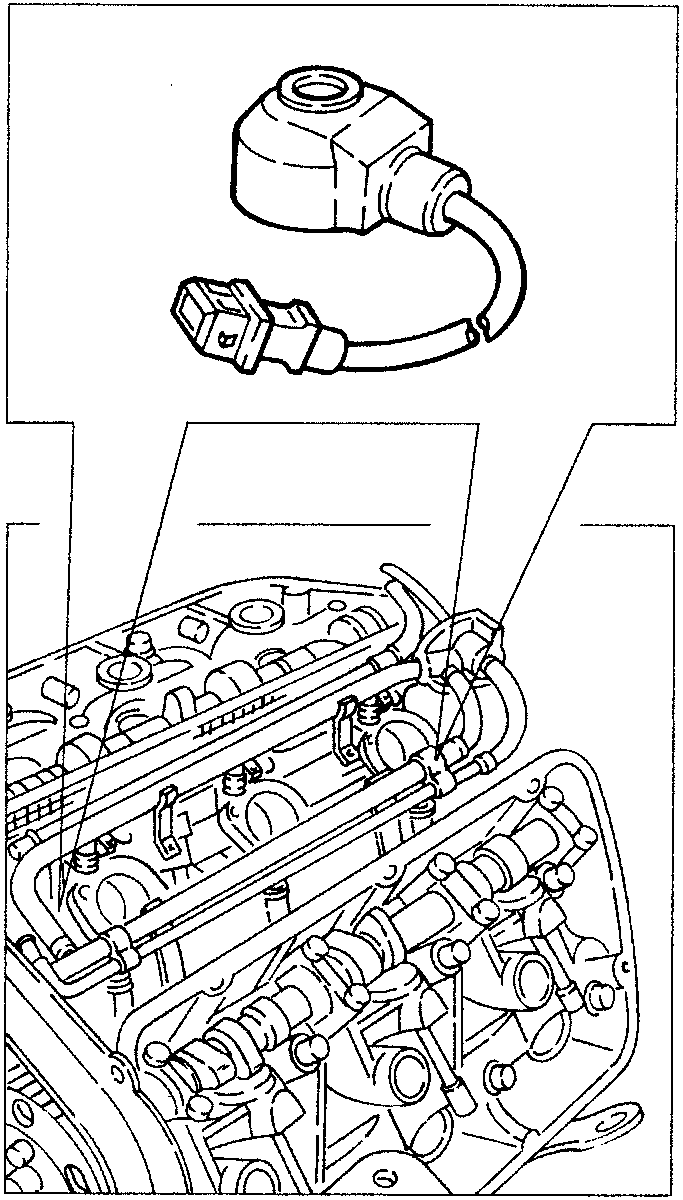 Knocking sensor with electrical connector