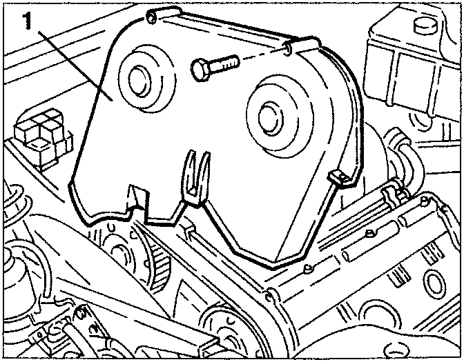 Timing belt cover being removed
