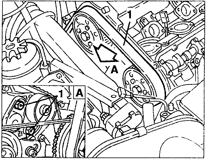 Timing belt tensioner and belt removal