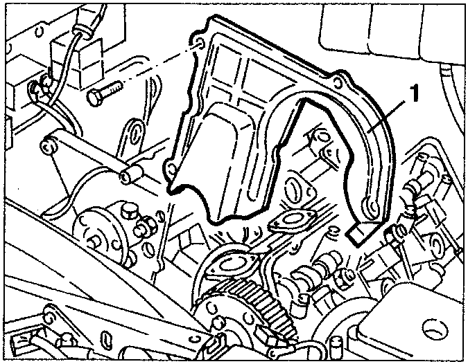 Rear timing belt cover removal