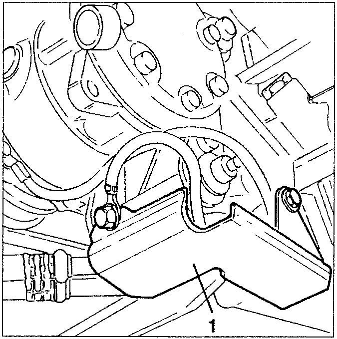 Engine with oil delivery and return pipes support bracket
